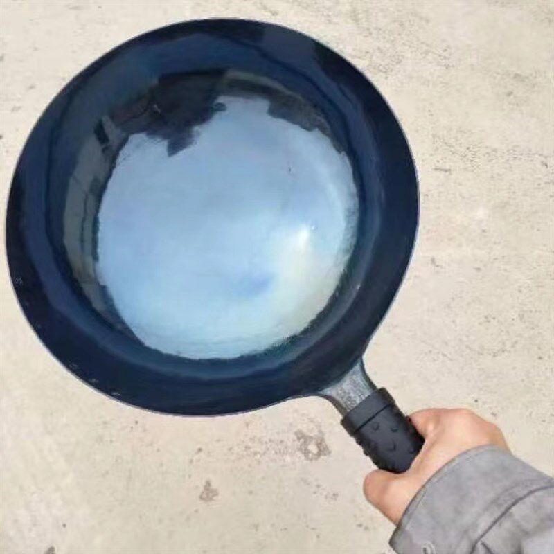 家用手工锻打老式章丘铁锅健康无涂层不粘锅燃气灶电磁炉烹饪圆底