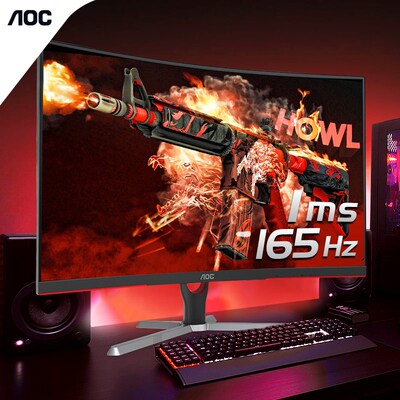 AOC32英寸2K165HZ电竞曲面1000R电脑显示器CQ32G3SE台式144屏幕27