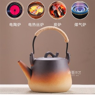 1.5升明火烧水壶大容量陶壶家用紫砂煤气煮茶陶瓷提梁茶壶电陶炉
