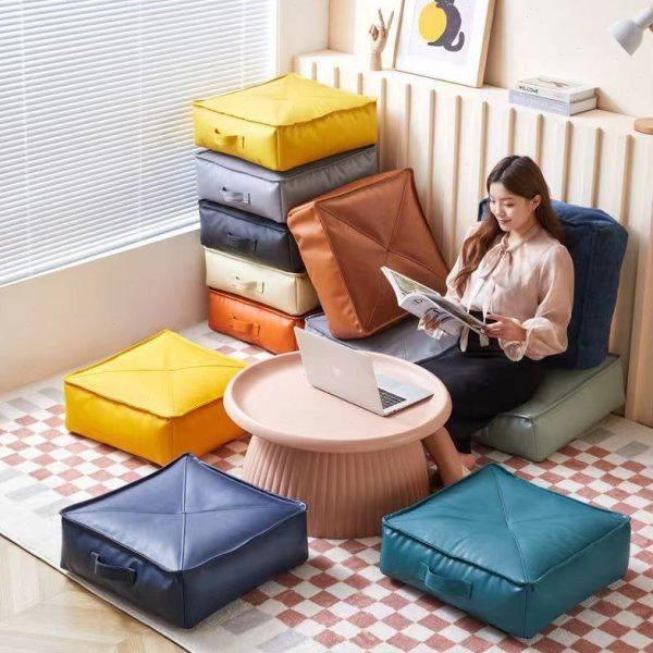 日式茶道垫榻榻米坐垫皮质蒲团垫子家用地上坐墩飘窗豆袋懒人沙发,居家布艺,蒲团,淘宝优惠券,粉丝福利购,淘宝优惠卷