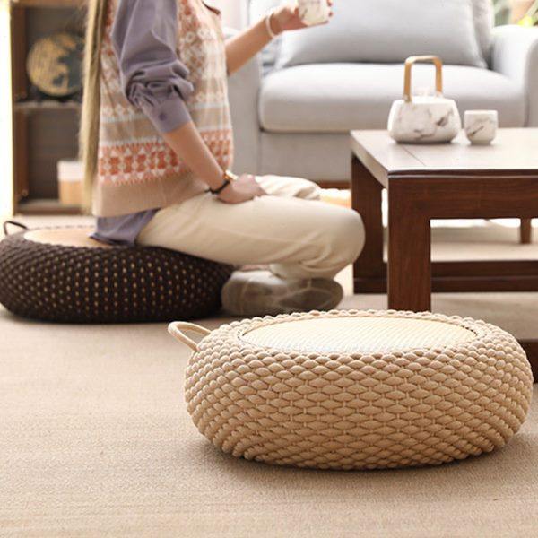 日式蒲团榻榻米坐垫绳编坐墩家用懒人茶室禅修打坐垫圆形蒲团藤编,居家布艺,飘窗垫,淘宝优惠券,粉丝福利购,淘宝优惠卷