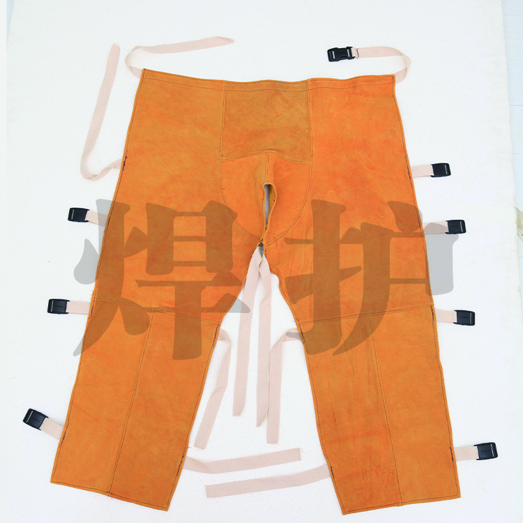 牛皮电焊焊接分腿围裙防火花耐磨隔热电焊服 焊工裤前片焊工用品