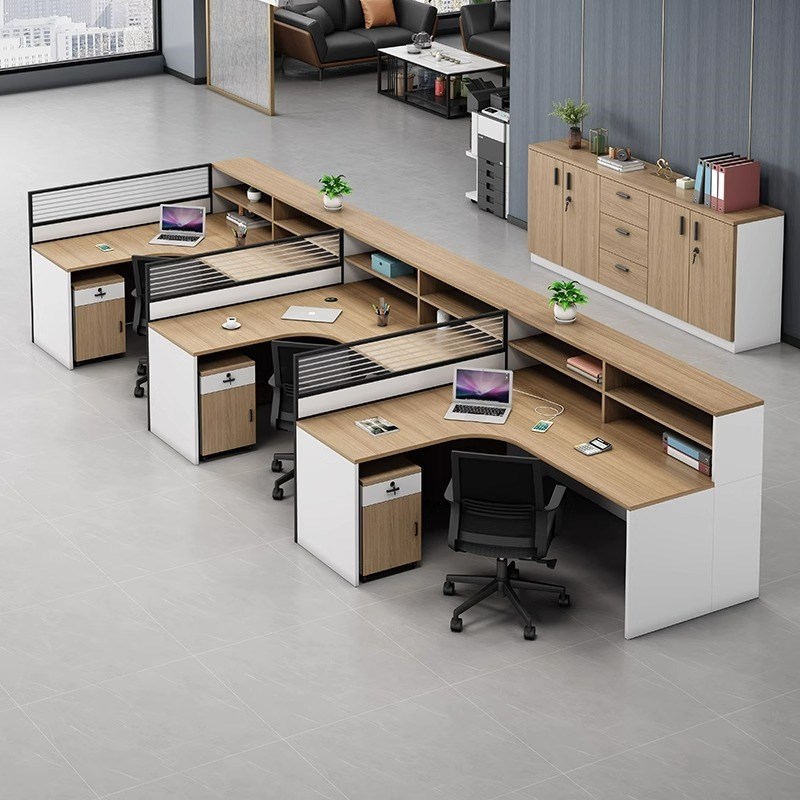 办公室财务屏风职员办公桌椅组合简约现代二四人位电脑卡座员工位