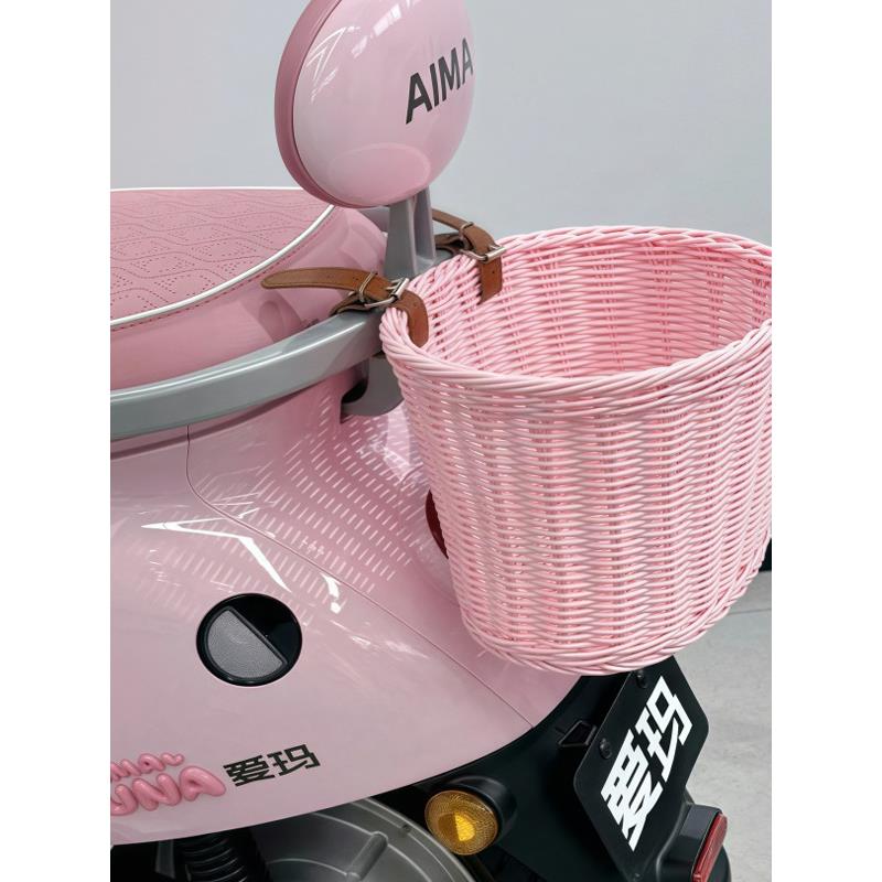 2025款电动车后置车筐自行车前置收纳篮放书包东西后尾挂篮储物