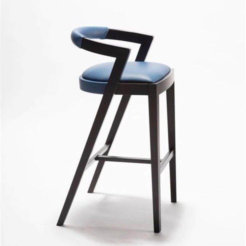 北欧实木吧台椅家用现代简约吧凳实木白蜡木酒吧椅高脚前台圆靠背,住宅家具,家用高脚椅,淘宝优惠券,粉丝福利购,淘宝优惠卷