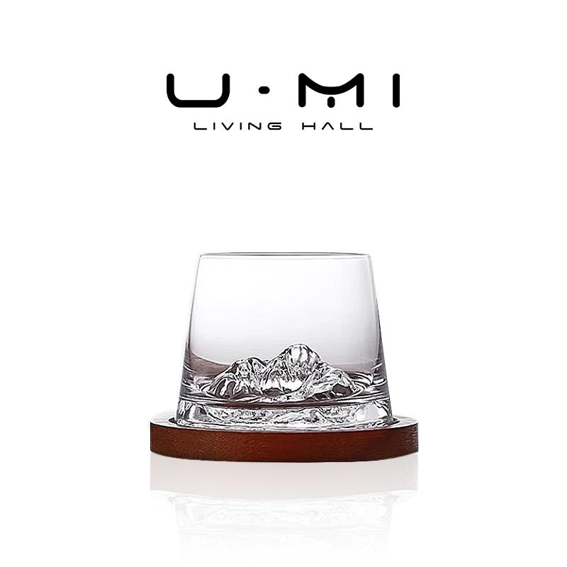 U Mi LIVING·玉曼 | 酒具日式威士忌洋酒杯观山杯水晶玻璃雪山杯