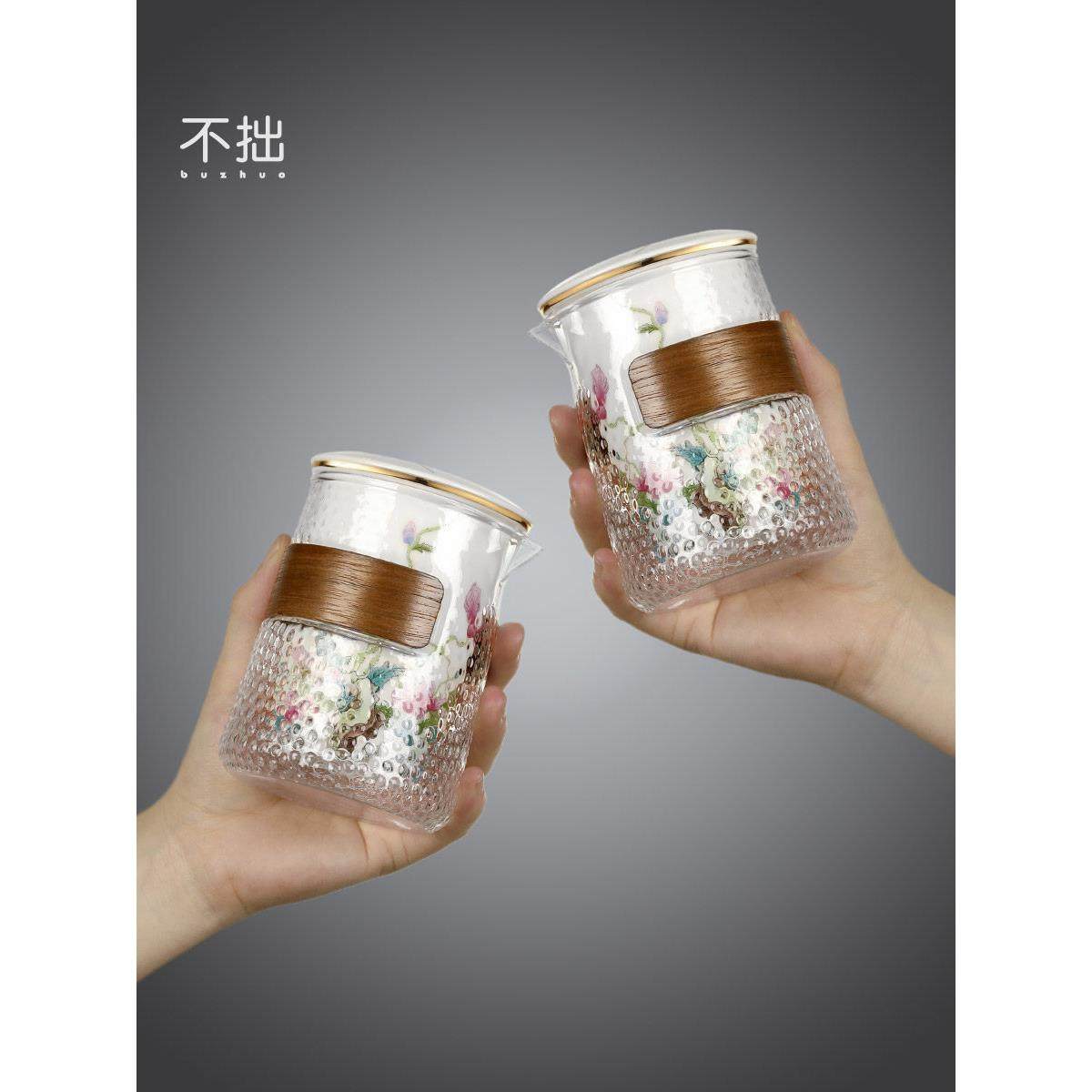 便携式旅行茶具玻璃户外茶壶一壶三杯陶瓷功夫茶杯快杯,餐饮具,旅行茶具,淘宝优惠券,粉丝福利购,淘宝优惠卷