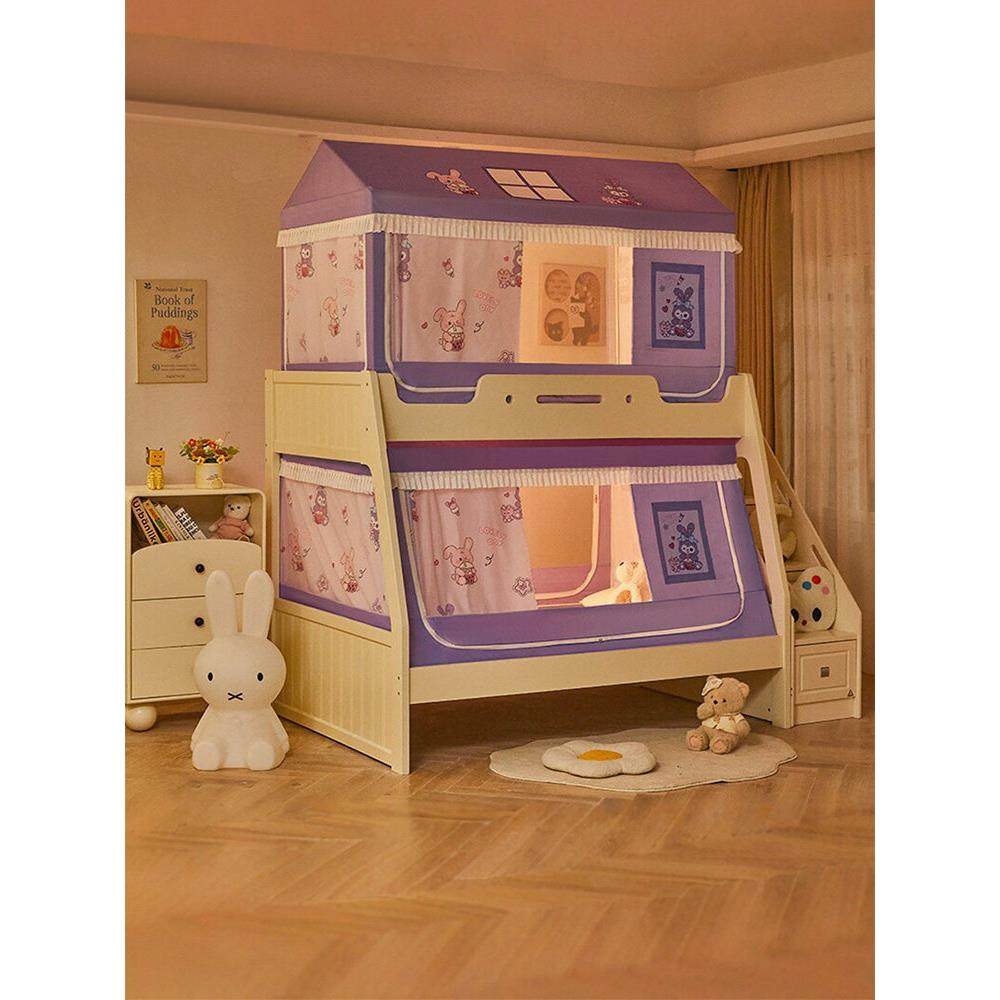 子母床蚊帐家用卧室防摔儿童上下铺2025新款宿舍遮光帘一体式帐篷