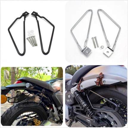 复古摩托车190ss奔达金吉拉300改装通用防磨轮胎边包防护支架支撑