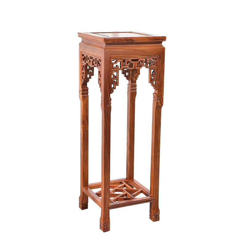 实木花架客厅花架方形花几花盆景架阳台新中式花架置物架红木花架