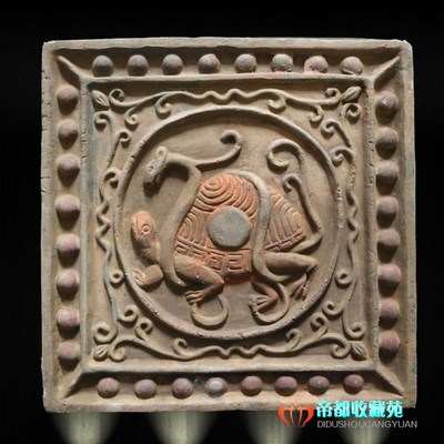 仿古砖雕 四灵 四神兽方砖 汉画像砖 朱雀白虎青龙壁画工艺品摆件