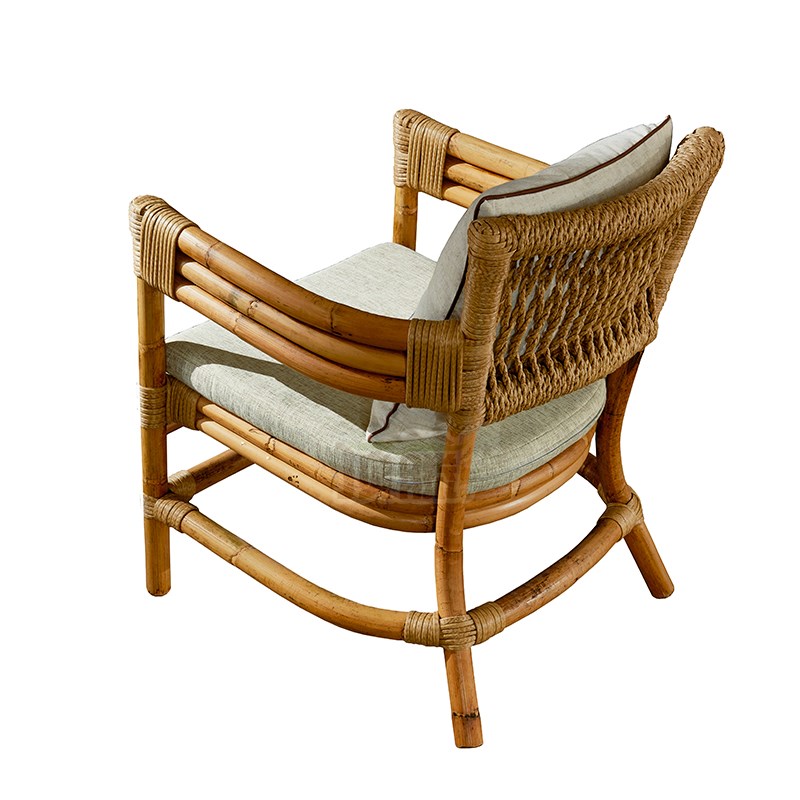 民宿藤编椅茶室椅咖啡厅艺术竹藤椅阳台书房桌椅东南亚真藤制椅