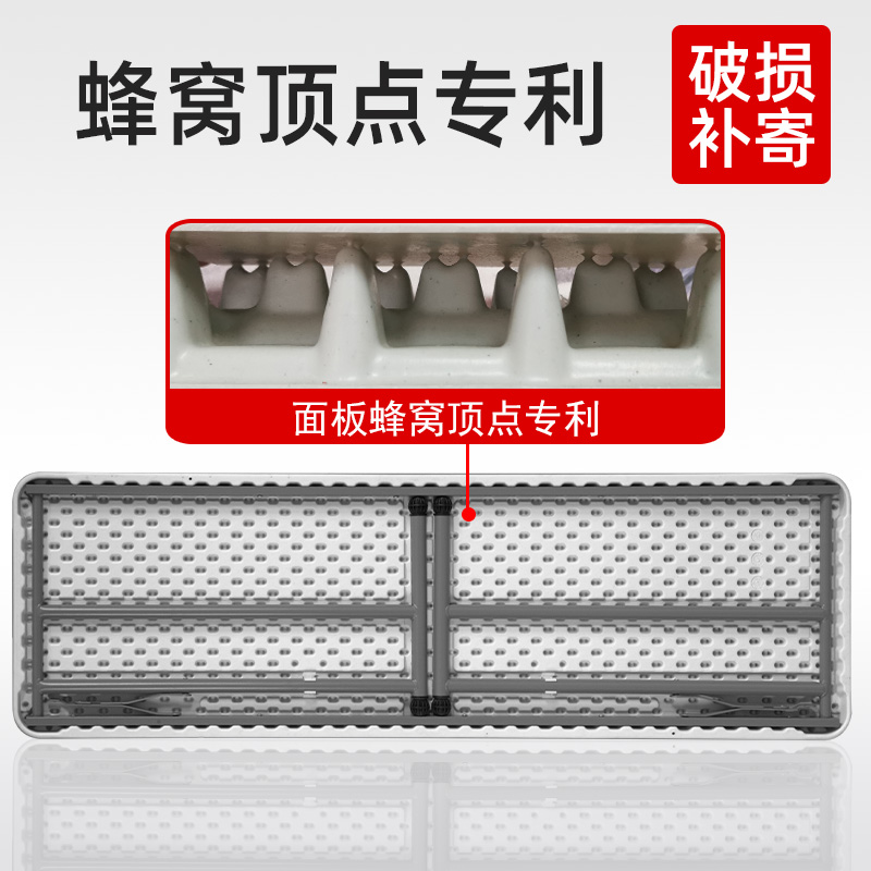 折叠长条桌窄桌培训桌子长方形书桌双人课桌简易会议桌塑料折叠桌