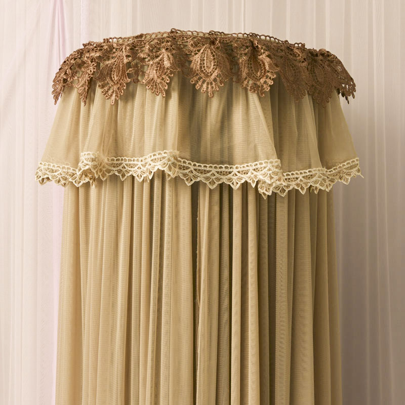 圆柱空调罩子柜机蕾丝布艺定制圆形立式开机不取空调套防尘罩包邮