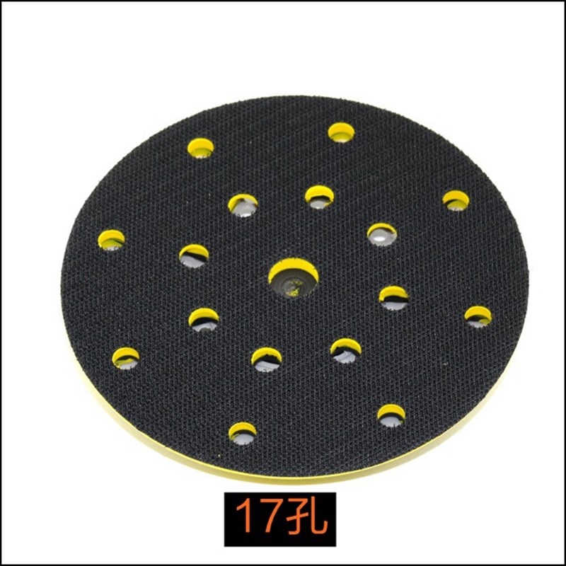 气动干磨机磨垫6寸17孔砂纸磨盘托盘150mm磨头底座6寸9孔粘盘包邮