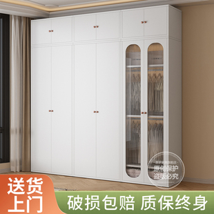 钢制衣柜家用卧室法式 新款 奶油风收纳铁艺小户型组合金属储物柜橱