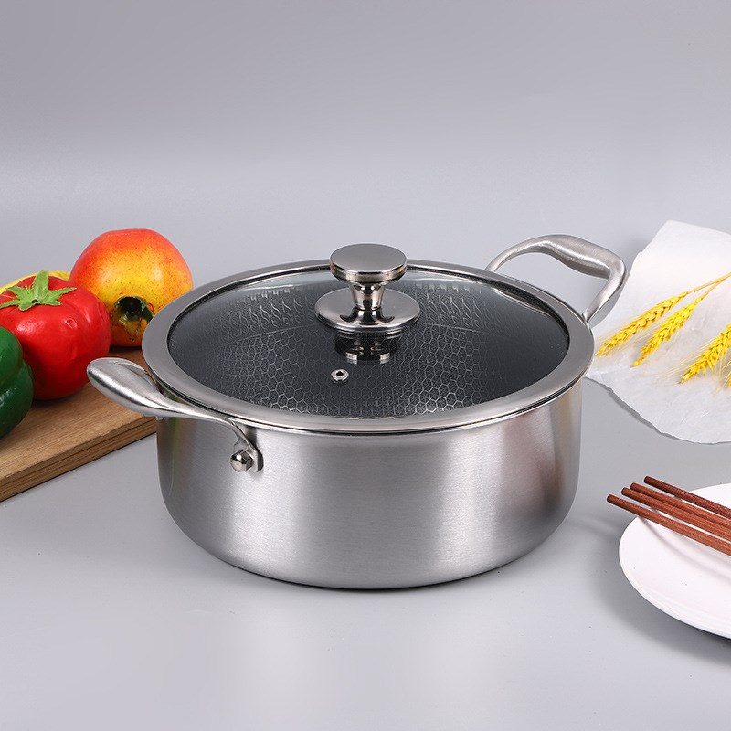 加厚304不锈钢汤锅家用双层蒸锅炖锅电磁炉燃气灶专用蒸煮锅