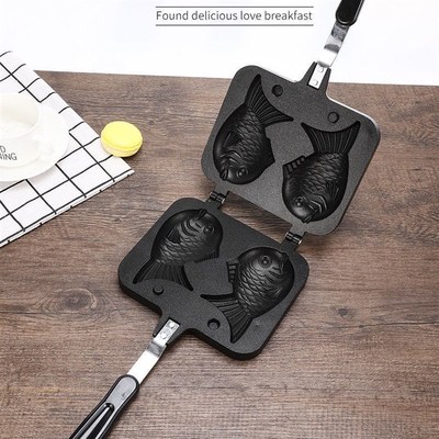 。不粘鲷鱼烧模具华夫饼模具饼干蛋糕模具双鱼烘焙模具明火专用