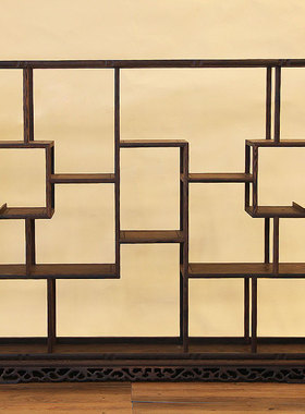 红木鸡翅木博古架实木中式古董架展示架多宝阁摆件架博物架