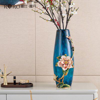 罗比罗丹绽放花瓶A珐琅彩工艺礼品摆件玄关礼品摆件
