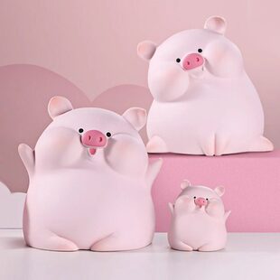 存桌面大号装饰品摆件卡通取大容量礼物可爱可可储蓄罐小猪存钱罐