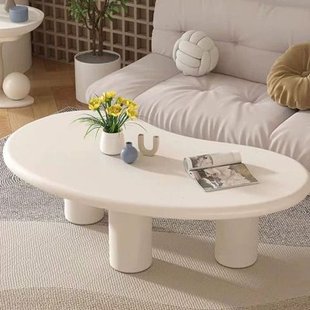 轻奢现代腰果茶几客厅家用侘寂风奶油风网红创意简约小户型茶桌子