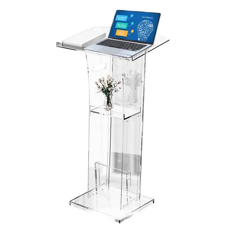 亚马逊爆款亚克力便携讲台AcrylicClearPodiumStandwith