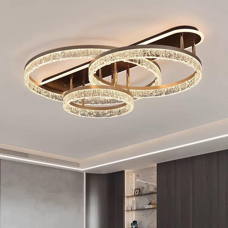 客厅吸顶灯2025新款现代简约高端轻奢圆环设计师艺术极简卧室灯具