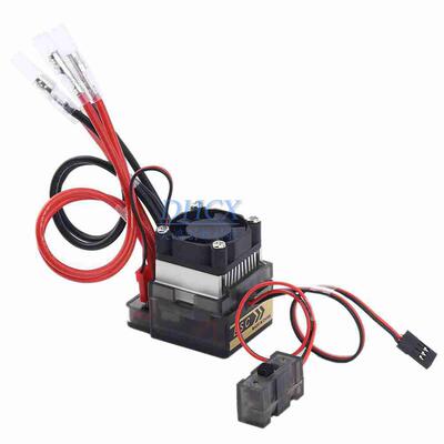 7.2-16V高压版320A防水有刷电调车船模双向带刹车攀爬车带风扇