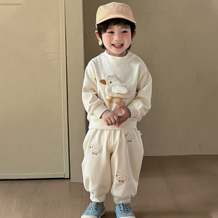婴儿春季套装宝宝分体两件套洋气休闲一岁男女童洋气时髦1岁衣服2