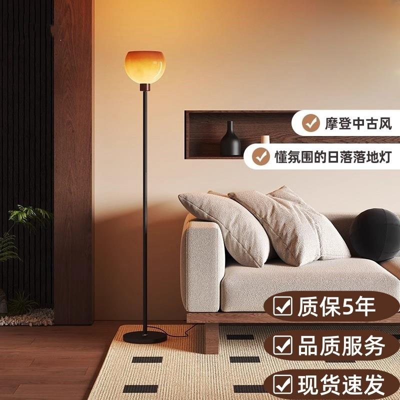法式中古客厅落地灯沙发旁高级感卧室床头氛围装饰艺术美学灯立式