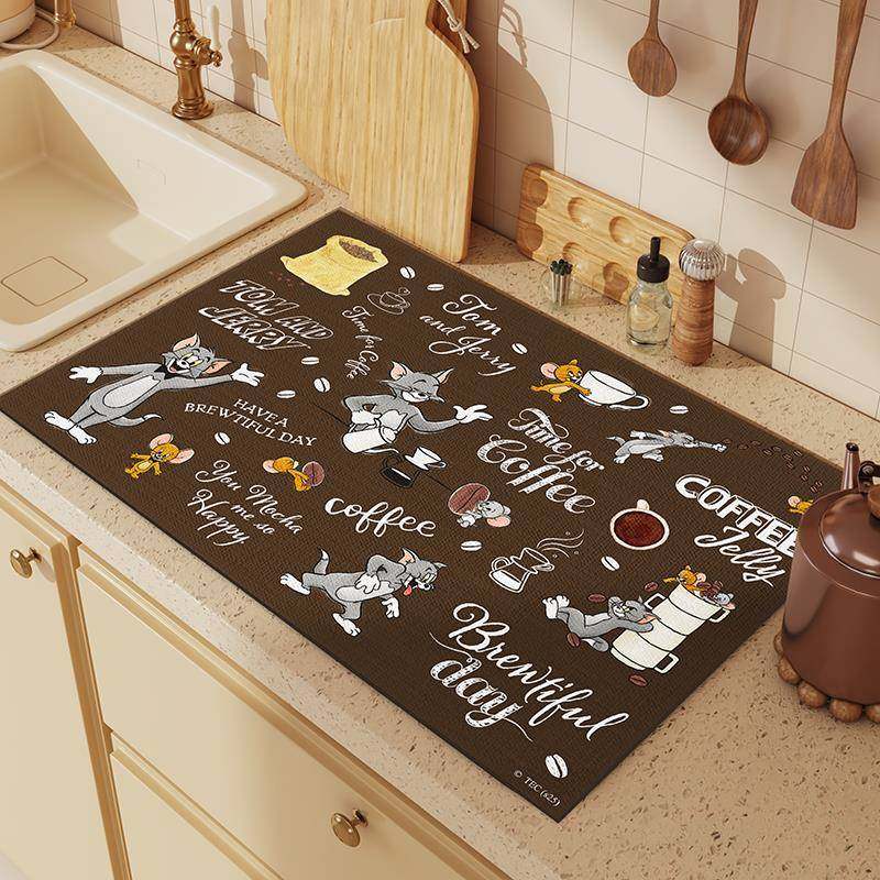 厨房台面吸水凉垫咖啡机垫皮革桌垫沥水垫吧台桌面杯垫防水防油餐