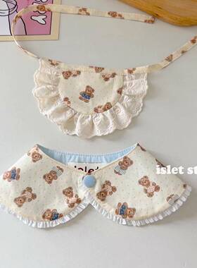 islet store猫咪狗狗口水巾宠物围脖围领结拍照可爱饰品蕾丝围兜