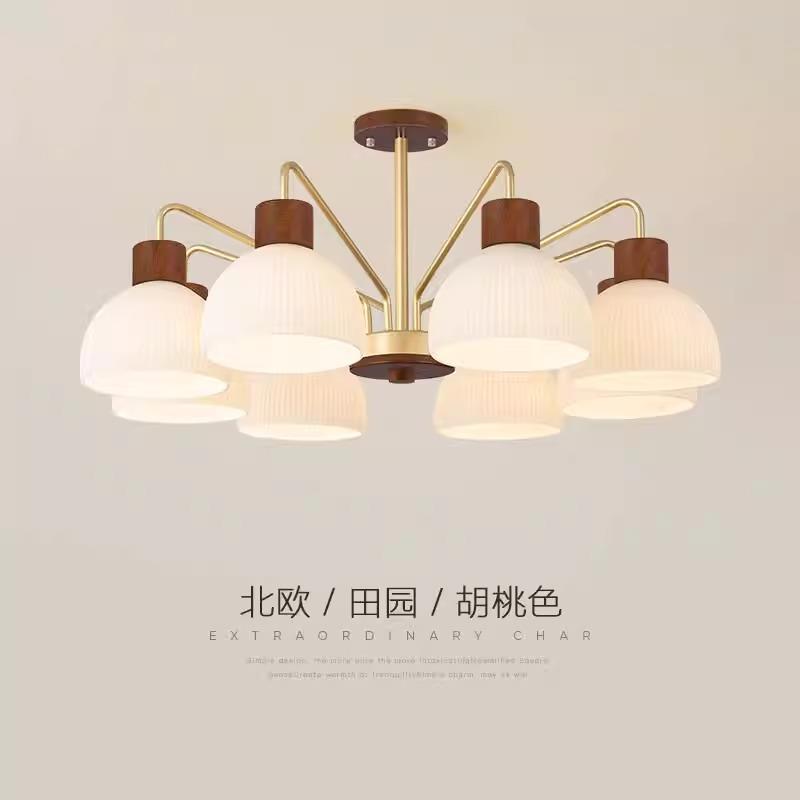 客厅吊灯新款北欧创意个性餐厅灯现代简约日式原木风卧室书房灯具