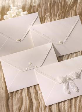 现货Echoes法式Pearl Love浮雕烫印手帐祝福表白请柬留言贺卡信封