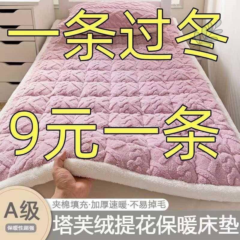 冬季牛奶绒床垫软垫宿舍学生单人专用床铺垫褥子加厚毯子垫被铺底