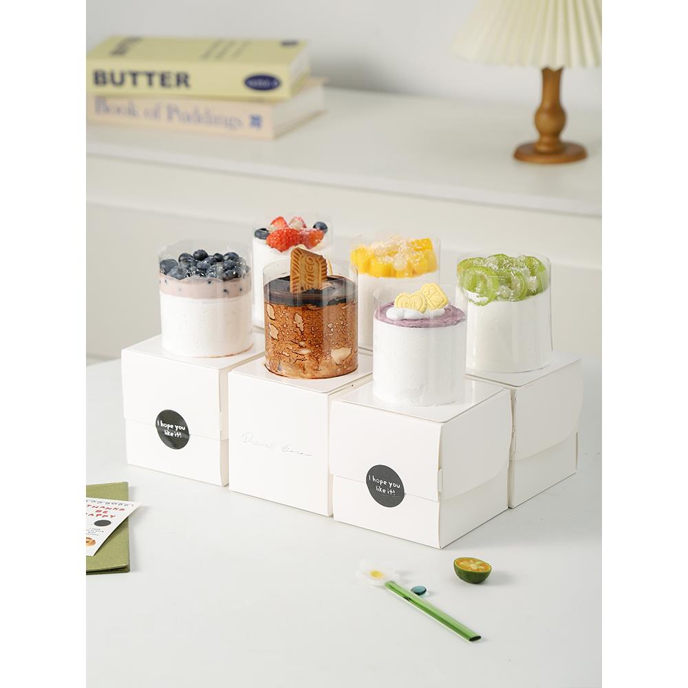 法甜蛋糕包装盒2寸3寸小蛋糕盒切件切块蛋糕打包盒烘焙甜品包装盒