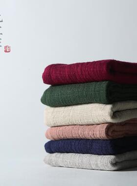 九工匠 覆古棉麻吸水加厚茶巾 日式功夫茶具零配素雅擦壶垫小抹布