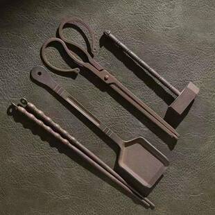 炭炉工具手工铸铁碳夹子炭铲碳灰火钳子铁锤炭筷子围炉煮茶炉配件