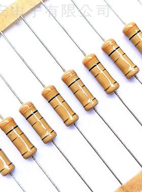 3w碳膜四色环铜脚电阻3W大功率1%10R220R1.5K2.2K1K4K75K100K150K