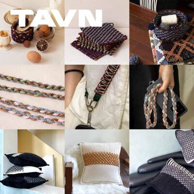 TAVN NANFANG【餐垫/收纳盒/纸抽盒/手机绳/抱枕】原木手工编织