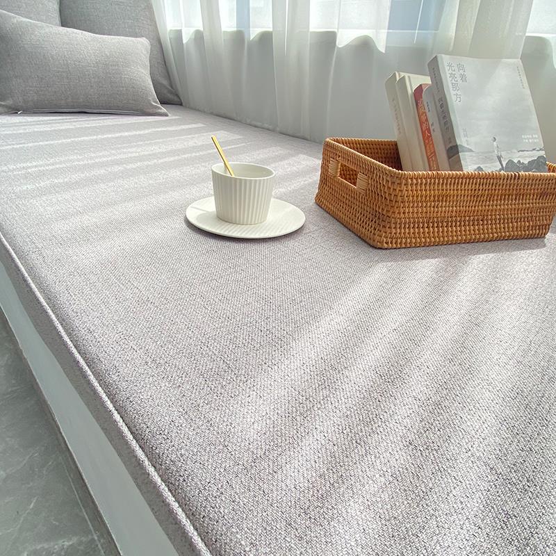 高端定制飘窗垫窗台垫椰棕乳胶高密度海绵可拆防滑阳台垫现代简约