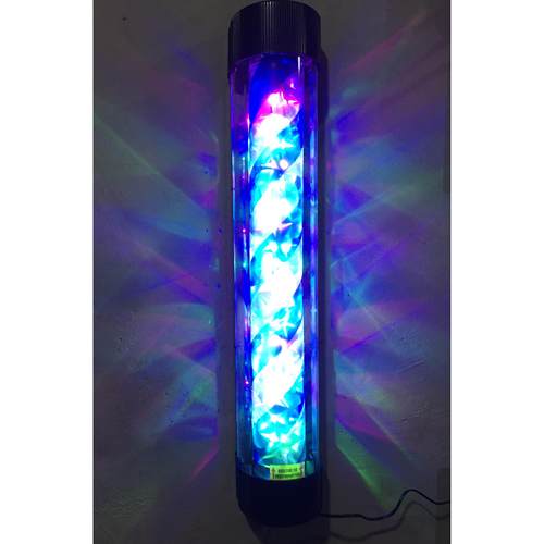 新款炫彩理髲店转灯发廊防水挂墙灯箱招牌户外壁挂半圆灯led电子