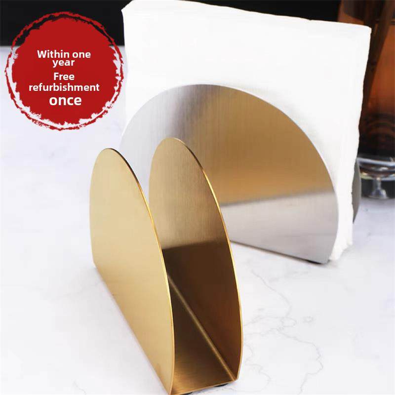 北欧ins金色立式半圆形不锈钢纸巾架餐厅咖啡厅酒店餐桌LOGO定制,收纳整理,纸巾架,淘宝优惠券,粉丝福利购,淘宝优惠卷