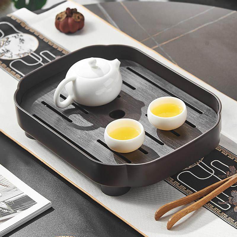 日式茶盘家用轻奢现代小型储水式茶台功夫茶具简约干泡台沥水托盘,餐饮具,茶盘,淘宝优惠券,粉丝福利购,淘宝优惠卷