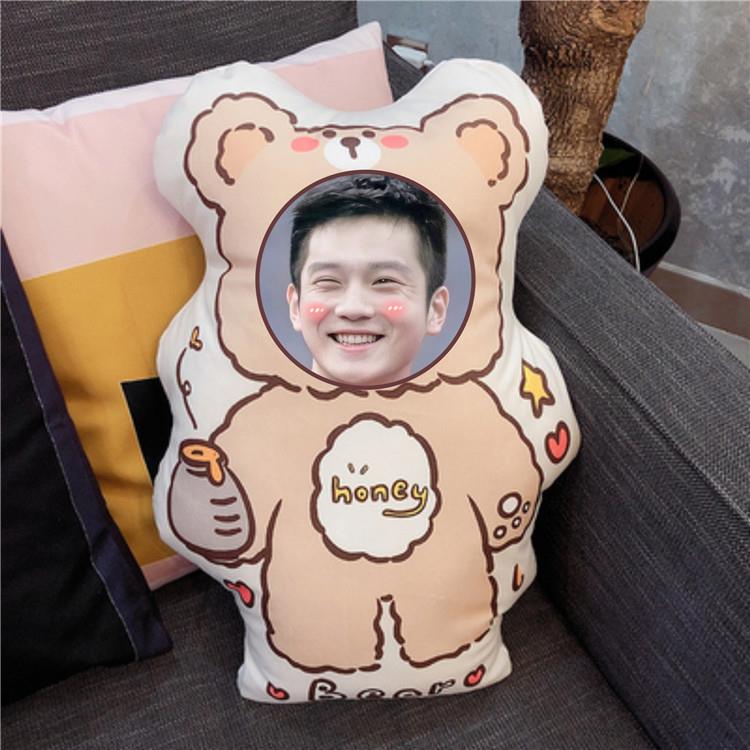 小胖樊振东人形抱枕定制照片diy异形靠垫枕头Q版可爱公仔真人玩偶
