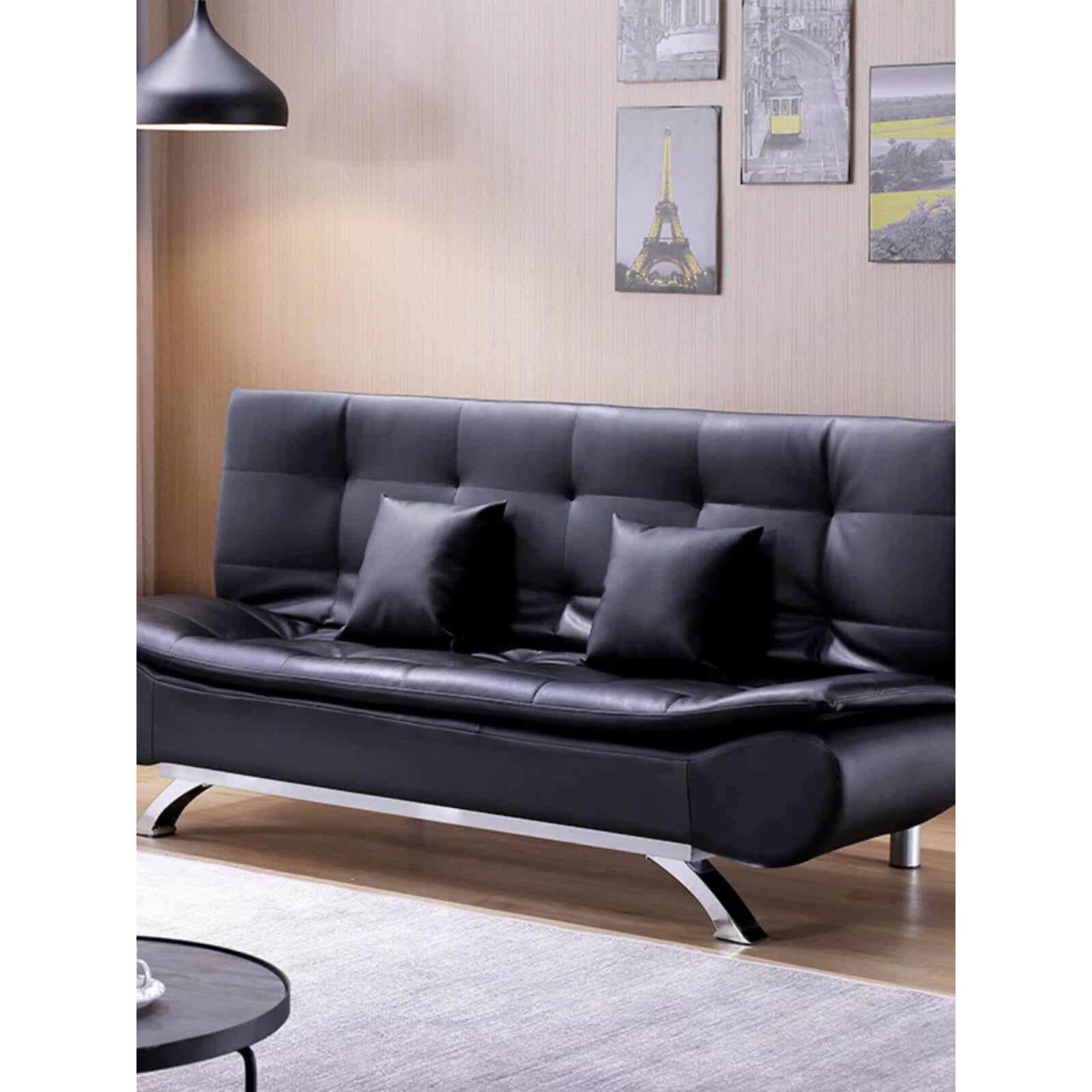 真皮沙发床两用坐睡多功能折叠小公寓简约现代客厅办公室三人沙发