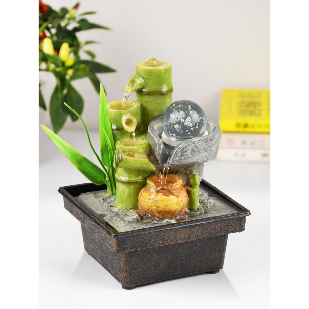 客厅小流水财摆件循环水桌面财风水轮加湿喷泉装饰礼品