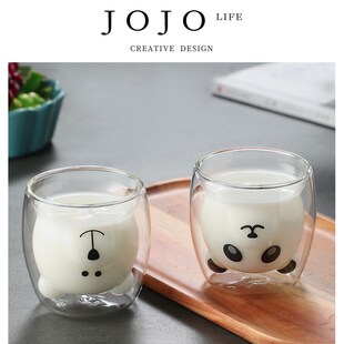 呆熊 JOJO PD·Slow玻璃杯水杯家用奶茶办公室咖啡设计感