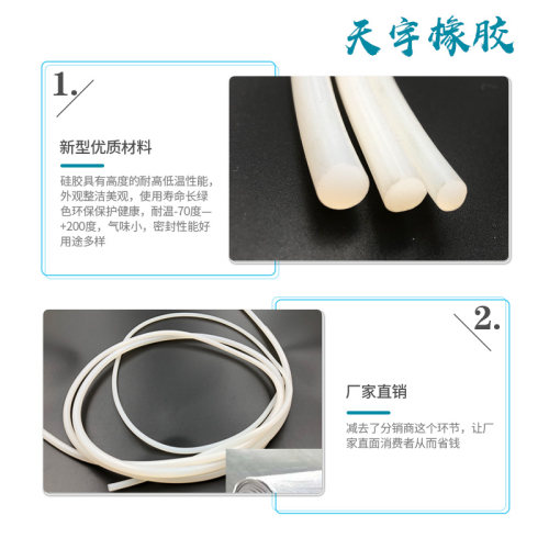 硅胶实心圆条 硅胶密封条 耐高温硅胶条1/2/3/4/5/6/8/10/12/15MM